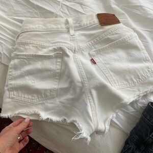 Levi’s white shorts